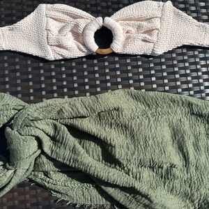 Textured Cream Montce Bikini Top